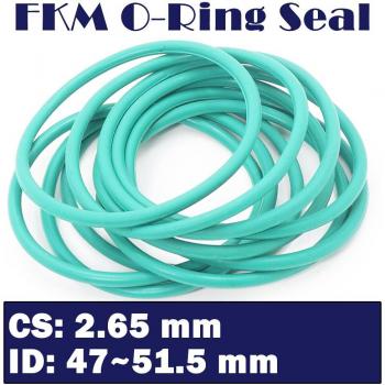 FKM Oil Seal O-Ring 30PCS, ID 47-51.5mm, CS 2.65mm, Green