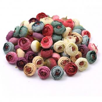 Roses en soie pour bricolage 10 pièces 4cm