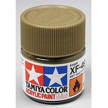 Peinture Acrylique Tamiya XF-49, Mat Kaki, 10 ML