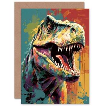 Roaring T‑Rex Celebration Card for Little Dinosaurs