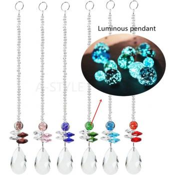 Prisme en cristal arc-en-ciel, 6 pièces, attrape-soleil lumineux pour fenêtre et jardin