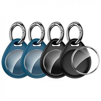UNBREAKcable AirTag Protective Case, 4-Pack, Scratch-Resistant Keychain Holder
