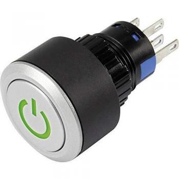 Bouton Poussoir à Pression TRU Components LAS1-AWY-11T/G/12V/P