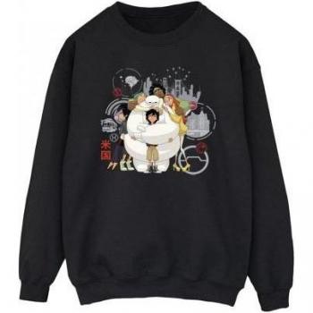 Big Hero 6 Baymax Group Hug Sweatshirt L black
