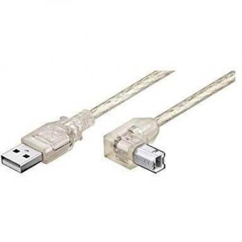 0.5m USB 2.0 A to B Angled Connector Cable