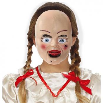 Maschera da Bambola Inquietante in PVC per Bambini