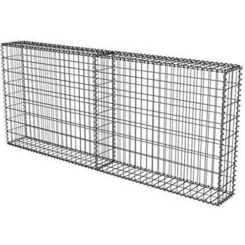 VidaXL Gabion Wall with Covers Galvanized Steel 78.7x7.87x33.5