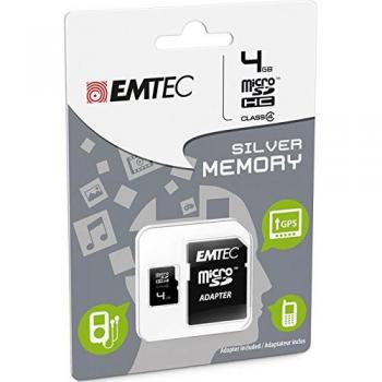 Carte Micro‑SD 4 Go Émtec ECMSDM4GHC4