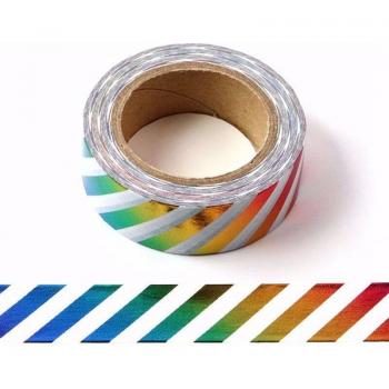 Decorative Rainbow Foil Masking Tape, 15mm x 10m