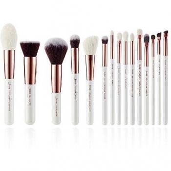 Jessup Make-up-Pinsel-Set Perlweiß/Roségold – Professionelles Shader-Liner