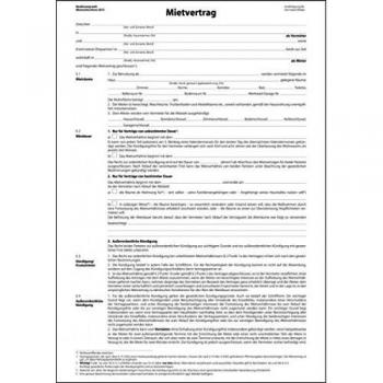 Sigel Vordruck , Mietvertrag, , A4, 4-seitig