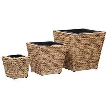 Vidaxl Garden Raised Beds, 3 Pieces, Water Hyacinth