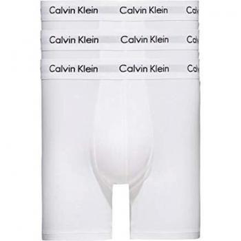 Calvin Klein Boxers de Algodón Estiramiento, Paquete de 3, Color Blanco