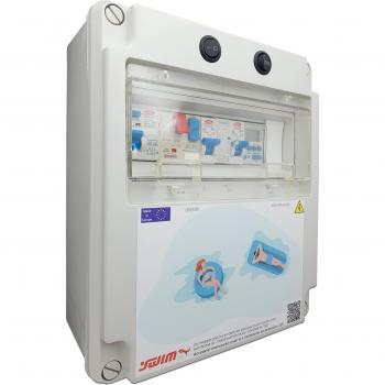 Caja de Conexiones Piscina Bomba 2CV con Contactor y Fuente 150W