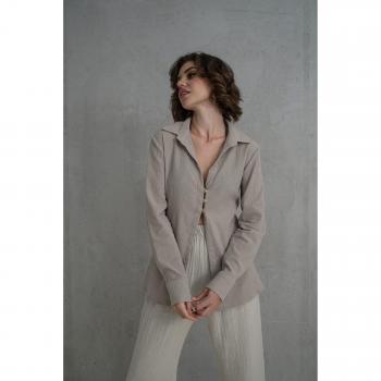 Camicia Morrow con dettaglio in legno