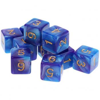 Colección D6 con Colores Vibrantes – 10 Unidades por Juego