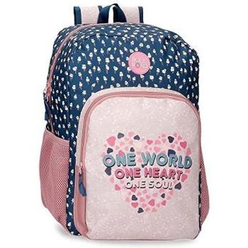 Roll Road One World Mochila 30x40x13 cms Rosa