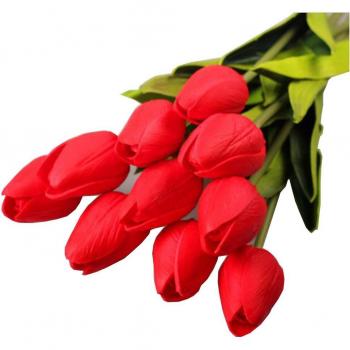 Tulipanes Suaves 10 Unidades – Arte Floral Realista