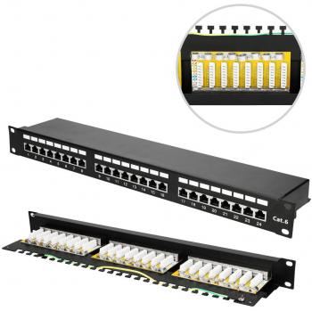 Extralink 24-Port CAT6 STP V2 Ethernet Patch Panel