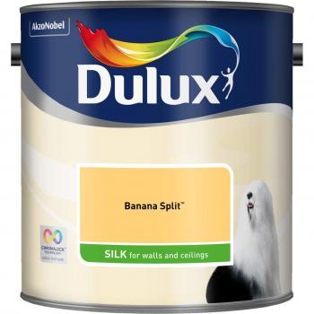 Dulux 5293126 Walls & Ceilings Silk Emulsion Paint, Banana Split, 2.5 Litres