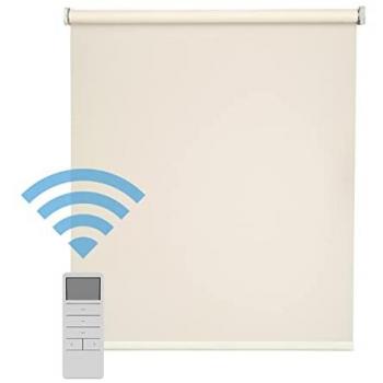 Enrouleur de plafond motorisé beige translucide 150 × 250 cm