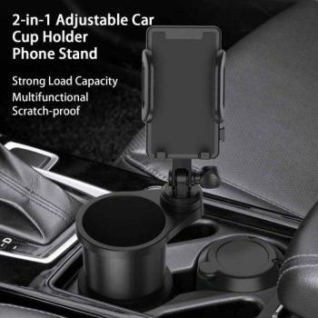 Supporto per bicchieri auto 2‑in‑1