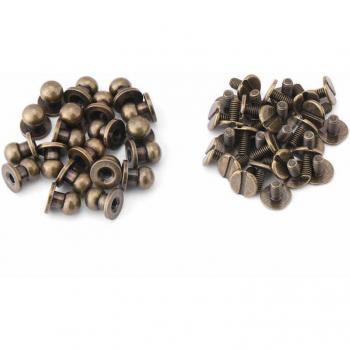 20pcs Brass Nail Rivets for Leather DIY