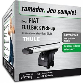 Rameder Pack Barres de Toit WingBar Evo pour Fiat Fullback Pick-up (Élémentaire)