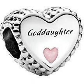 Charm Plata Corazón Ahijada Unisex