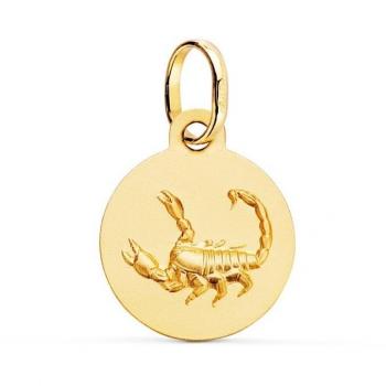 Colgante Escorpio Oro 18k 13mm Matizado