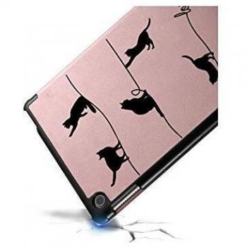 Coque protectrice pour Huawei MediaPad T5 10.1 pouces avec support et motifs de chat