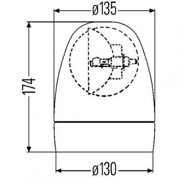 Halógena Omnidireccional Hella 2RL 007 337-021 – Conector DIN ISO 4165