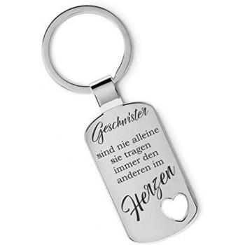 Zwillingsglück Metall-Schlüsselhalter