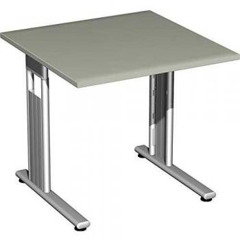 Bureau 80 cm avec piètement en C argenté
