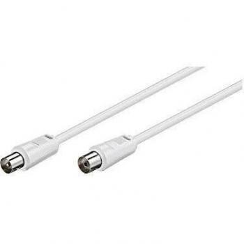 Goobay Coaxial cable, 2.5m cavo coassiale 2,5 m Bianco