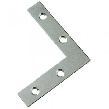 Strong 10‑Pack Flat Corner Brackets – 50 mm (2 in) Zinc‑Plated Pelmet Fixer