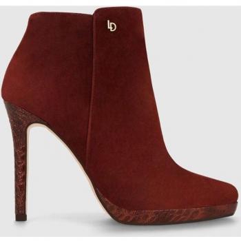 Botines de tacón marrón con estampado animal para mujer Lodi