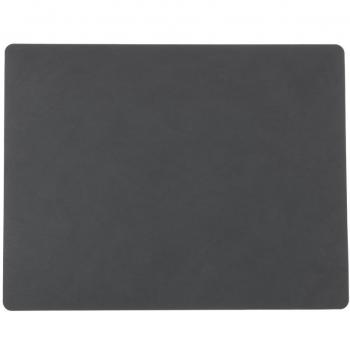 Set de table carré en cuir anthracite L 35 x 45 cm