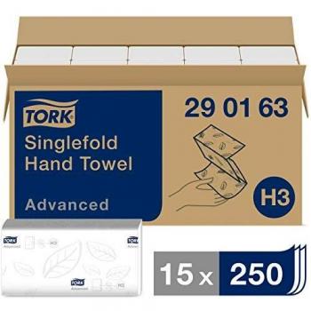 Tork Singlefold Hand Towel H3 White 3750 Sheets