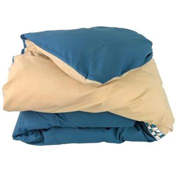 Piumone cover in percal LINOA blu cobalto