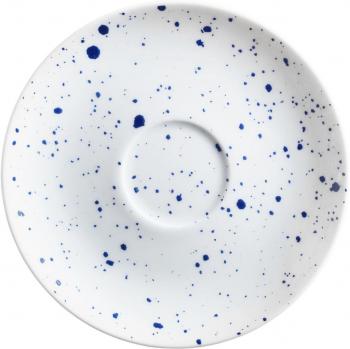 Piattino per espresso Mixor 12 cm bianco/blu a puntini