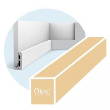 Orac – Kit complet 78 m de plinthes SX157‑RAL9003, dimensions L200 × H6,6 × L1,3 cm décor