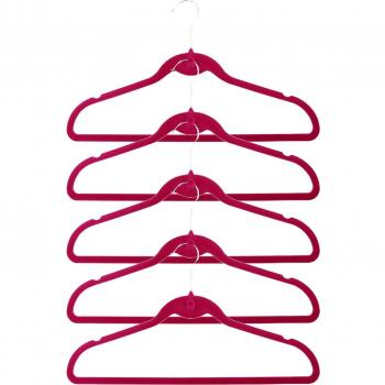 H & L Russell 5‑Pack Pink Velvet Clothes Stands