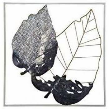 Modern Art Deco Metal Leaf Wall Art