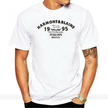 Harmont Blaine Men's White Cotton Crew-neck T-Shirt