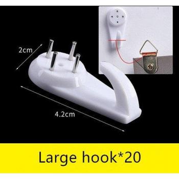 20pcs White Nail Hook Hangers for Mirrors