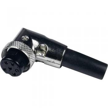 Cliff FC684225R Mini DIN Socket, Right Angle, 5-Pin, Silver