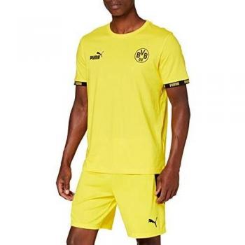 BVB Fan Tee von Puma – Cyber Yellow – Herrengröße S