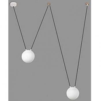 Netlighting Mine 2 Light Ceiling Pendant White Wood E27