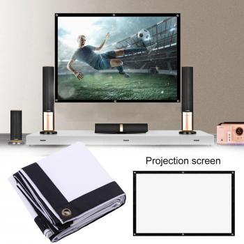 100 Zoll faltbarer Projektor Bildschirm 16:9 mit hochdichtem reflektierendem Tuch für Heimkino und Outdoor-Nutzung